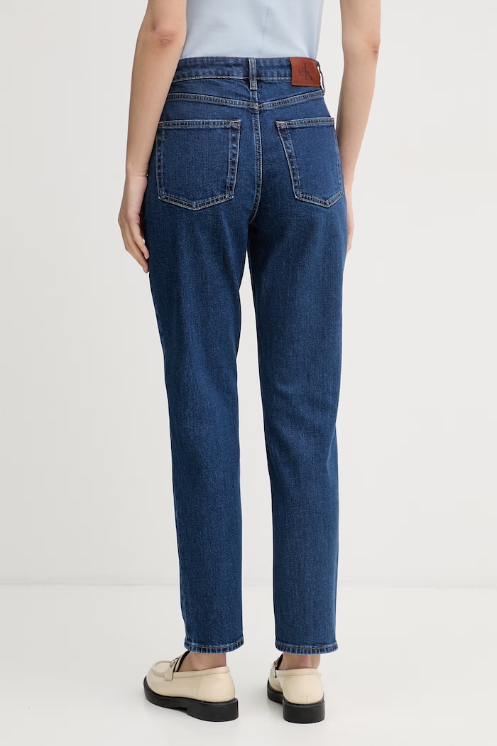 Oblečenie Calvin Klein Jeans rifle relaxed fit dámske LV047F492G modrá