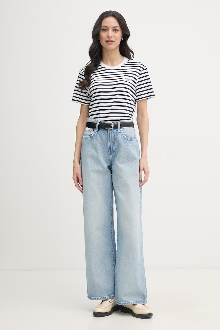 Calvin Klein Jeans Rifle wide leg dámske LV047F662G modrá SS26