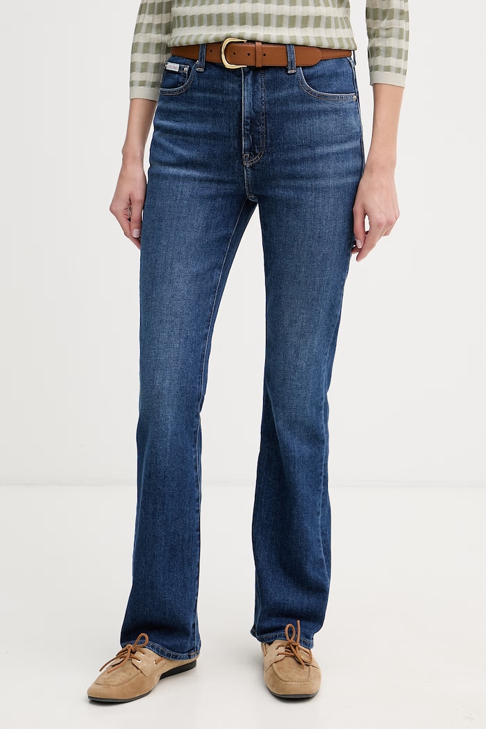Calvin Klein Jeans rifle bootcut dámske modrá LV047F664G
