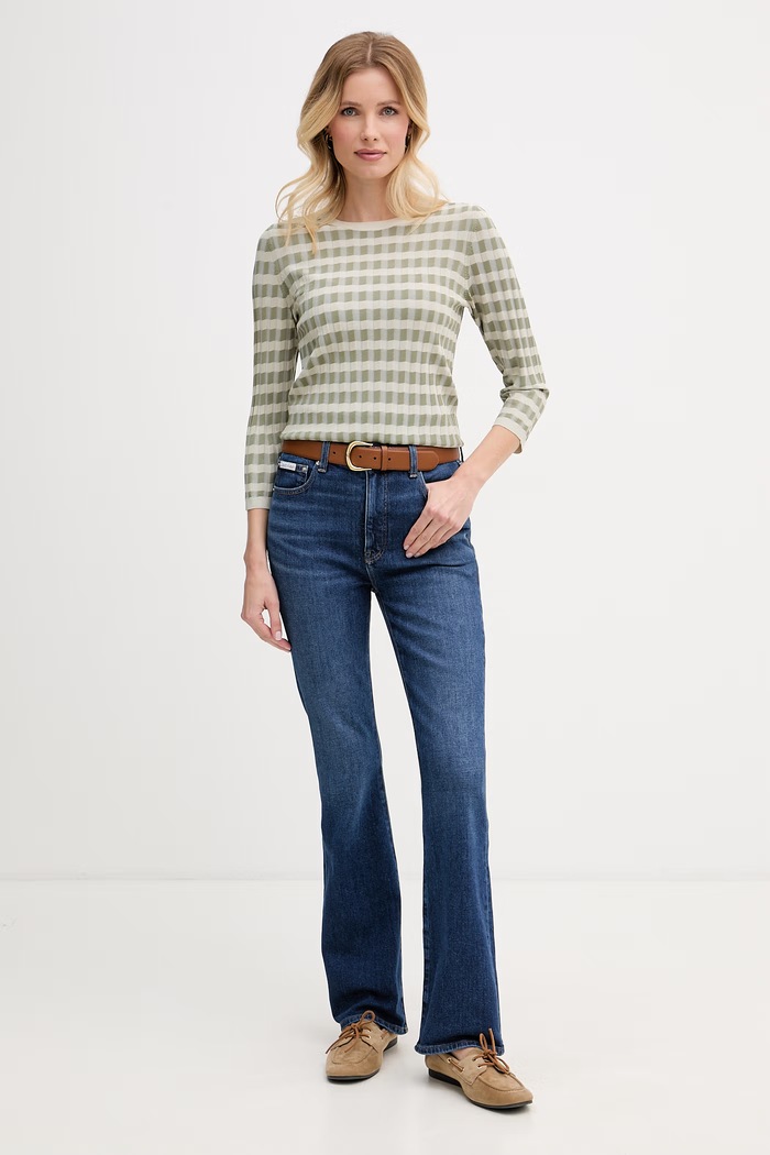 Calvin Klein Jeans rifle bootcut dámske LV047F664G modrá SS26
