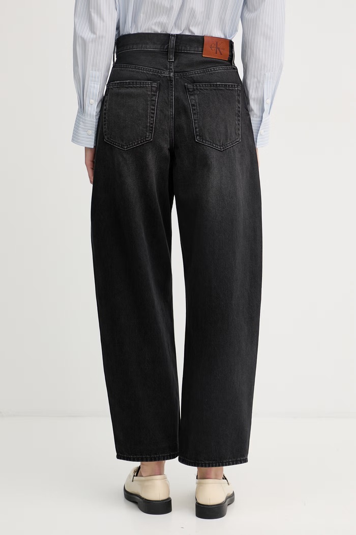Oblečenie Calvin Klein Jeans rifle relaxed fit dámske LV047F686G čierna