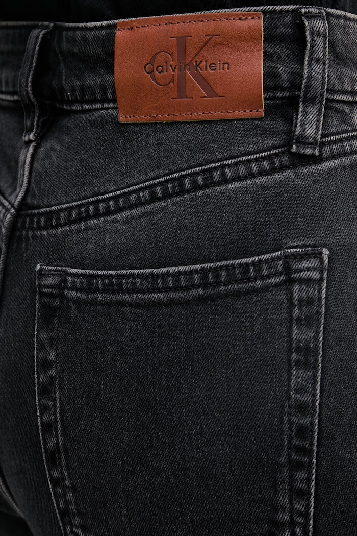 Calvin Klein Jeans blugi straight pentru femei negru LV047F708G