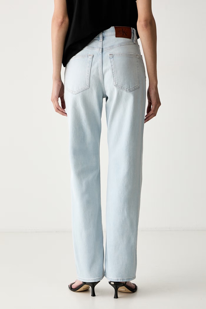 Odjeća Calvin Klein Jeans straight traperice za žene LV047F710G plava