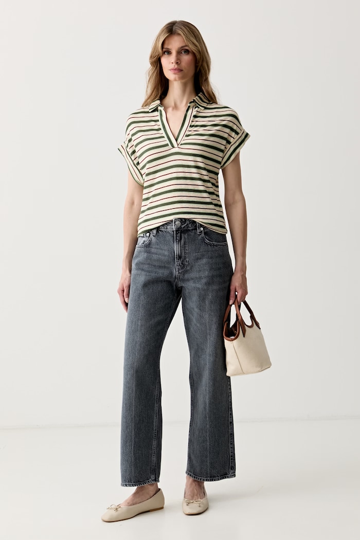 Calvin Klein Jeans jeansy straight damskie LV047F723G szary SS26