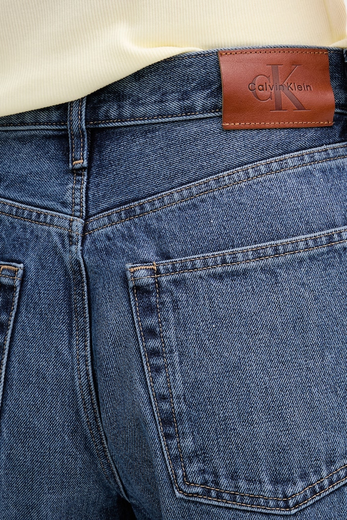 Calvin Klein Jeans rifle wide leg dámske tmavomodrá LV047F727G