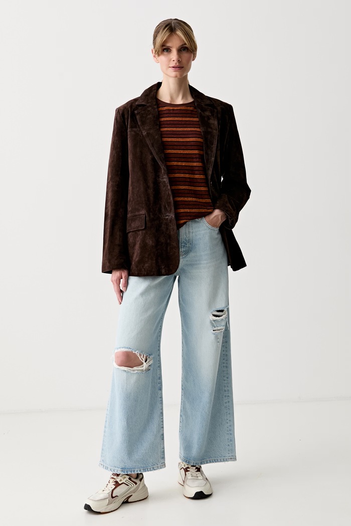 Calvin Klein Jeans wide leg γυναικεία LV047F737G μπλε SS26