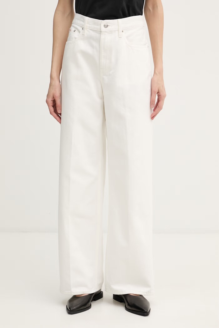 Calvin Klein Jeans blugi relaxed fit pentru femei bej LV047F742G