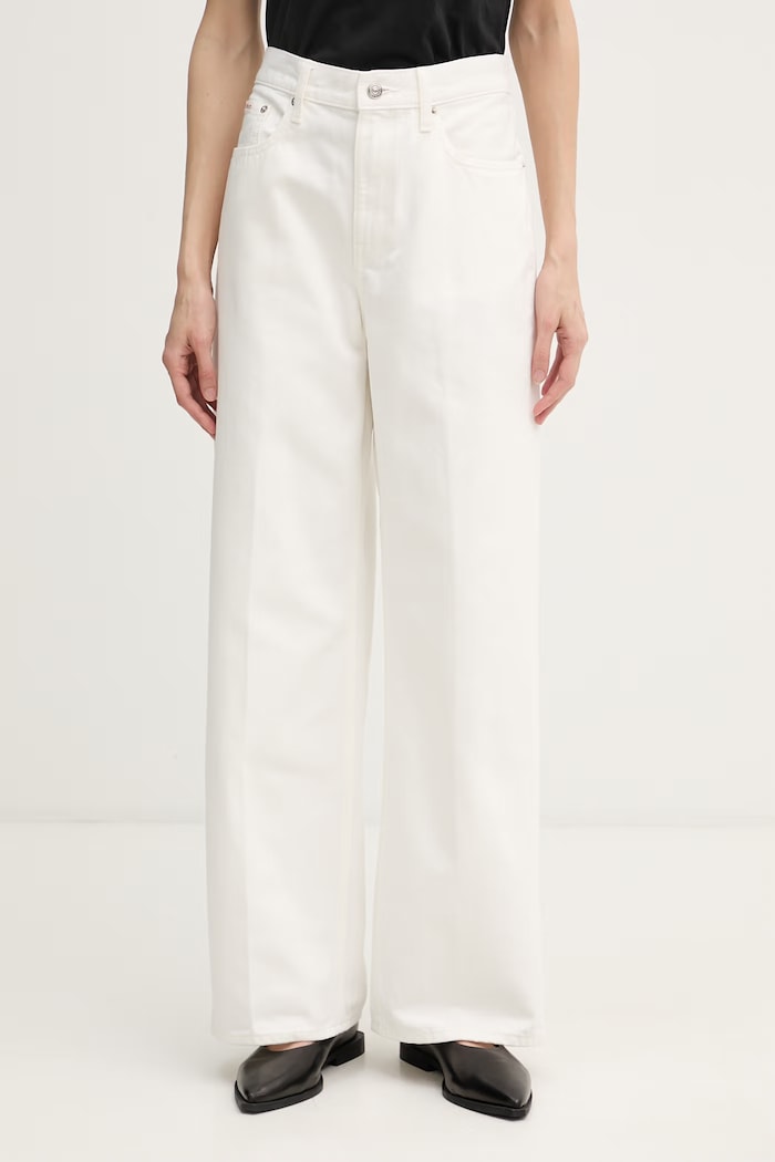 Calvin Klein Jeans blugi relaxed fit pentru femei bej LV047F742G