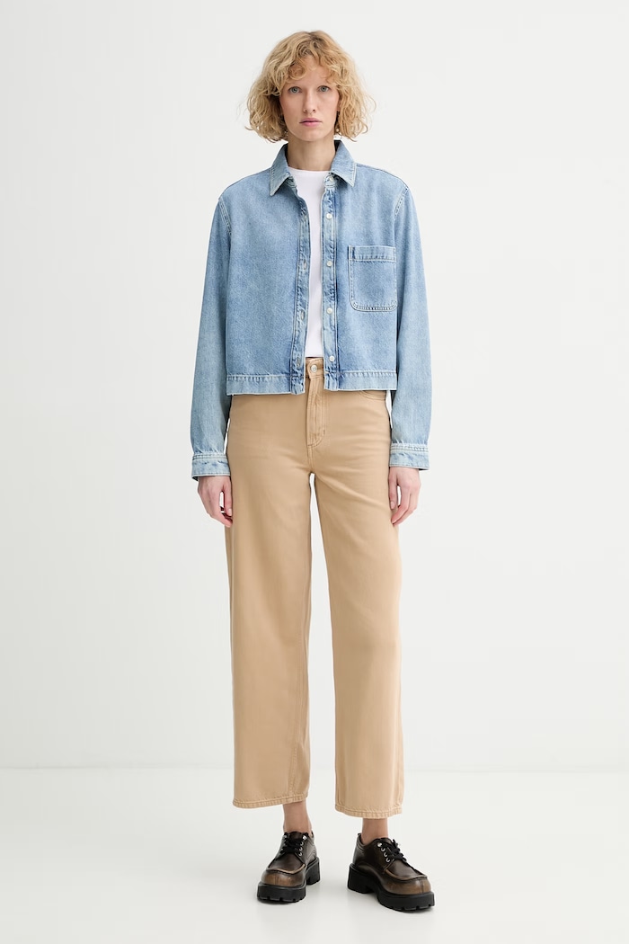 Marc O'Polo blugi wide leg pentru femei 5000007999 bej SS26