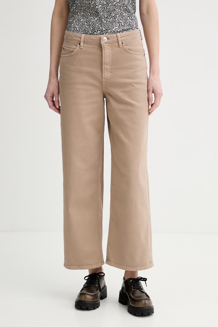 Marc O'Polo blugi wide leg pentru femei bej 5000013171