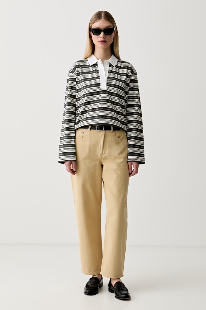 Tommy Hilfiger дънки barrel дамски WW0WW48546 бежов SS26
