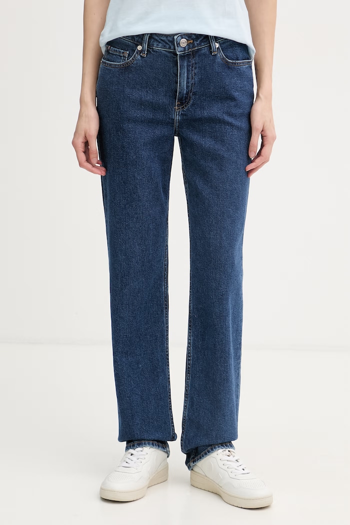 Tommy Hilfiger rifle straight dámske tmavomodrá WW0WW48564