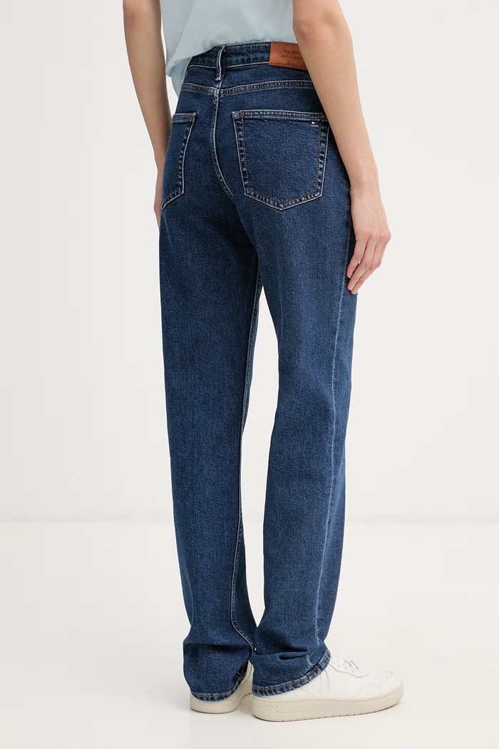 Oblečenie Tommy Hilfiger rifle straight dámske WW0WW48564 tmavomodrá