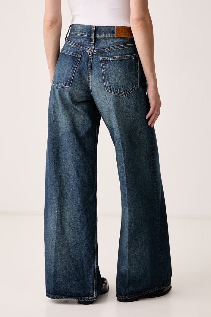 Odzież Tommy Hilfiger Jeansy wide leg damskie WW0WW48567 niebieski
