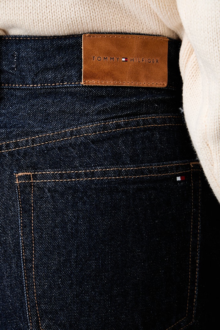 Tommy Hilfiger jeansy wide leg damskie granatowy WW0WW48567