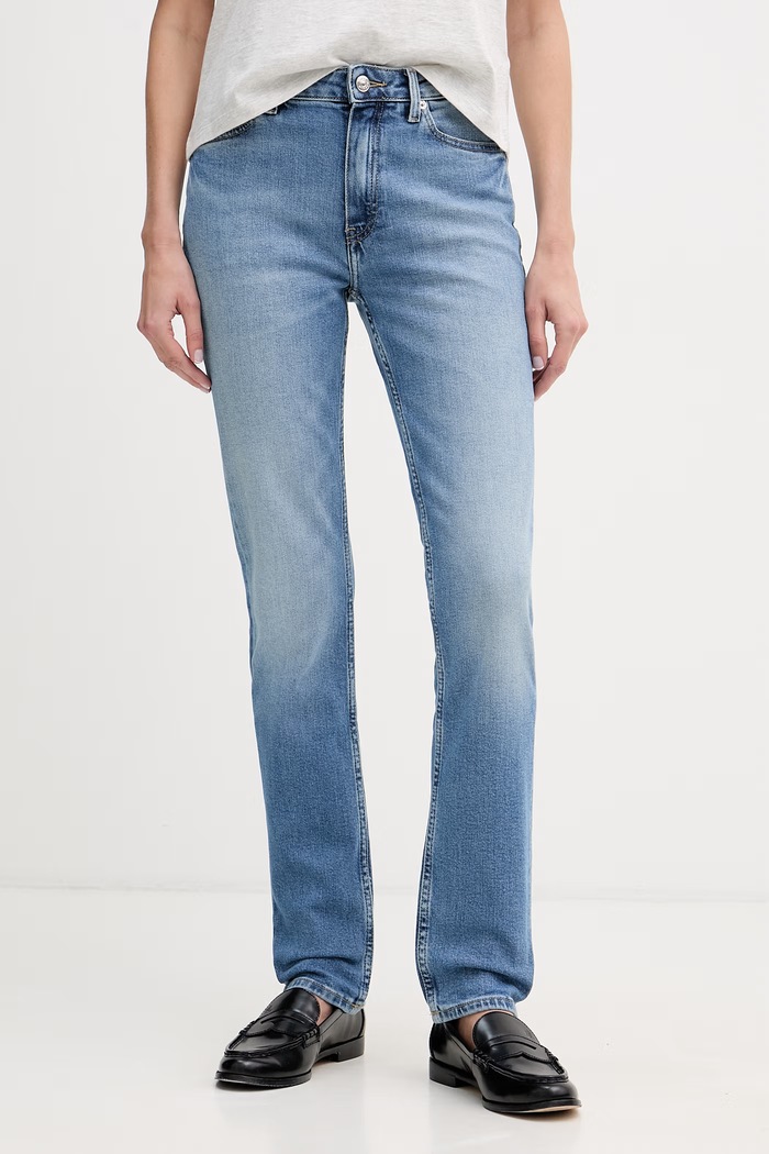 Tommy Hilfiger rifle slim fit dámske modrá WW0WW48568