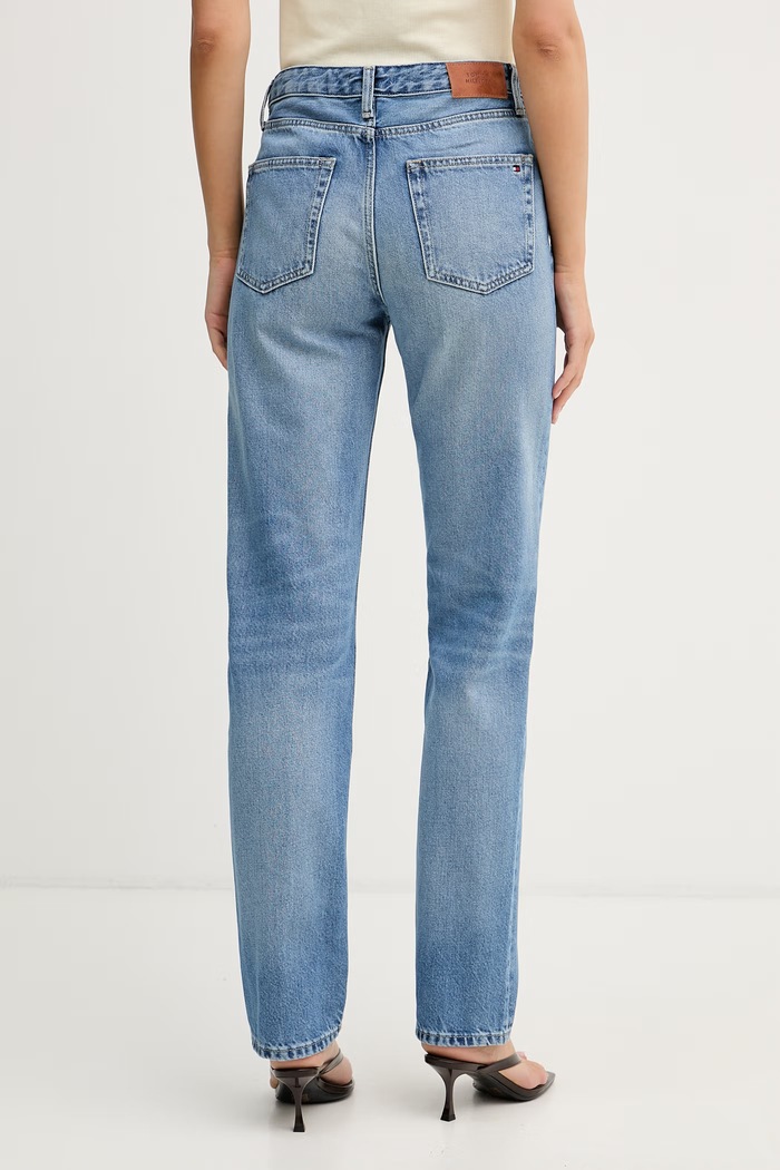 Oblečenie Tommy Hilfiger rifle straight dámske WW0WW48569 modrá