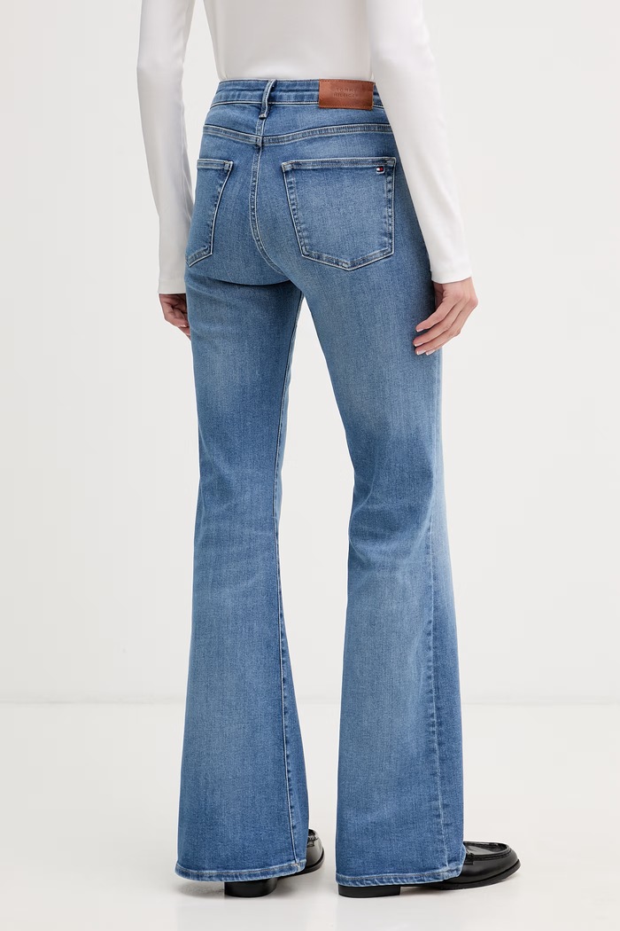 Oblečenie Tommy Hilfiger rifle flare dámske WW0WW48570 modrá