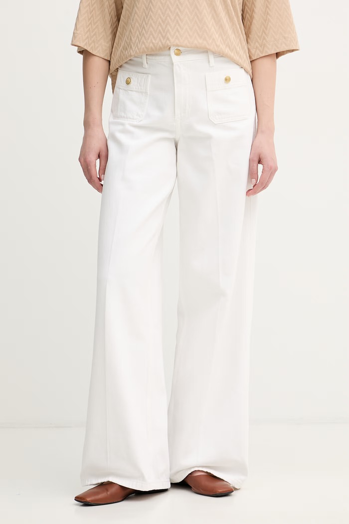 Tommy Hilfiger rifle wide leg dámske biela WW0WW48576