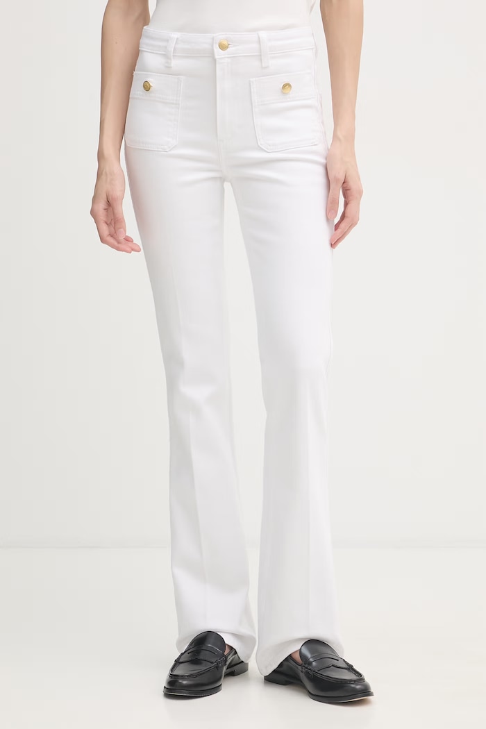 Tommy Hilfiger rifle flare dámske biela WW0WW48580
