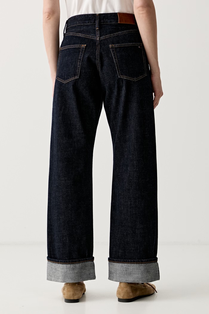 Odzież Tommy Hilfiger jeansy straight męskie WW0WW50781 granatowy