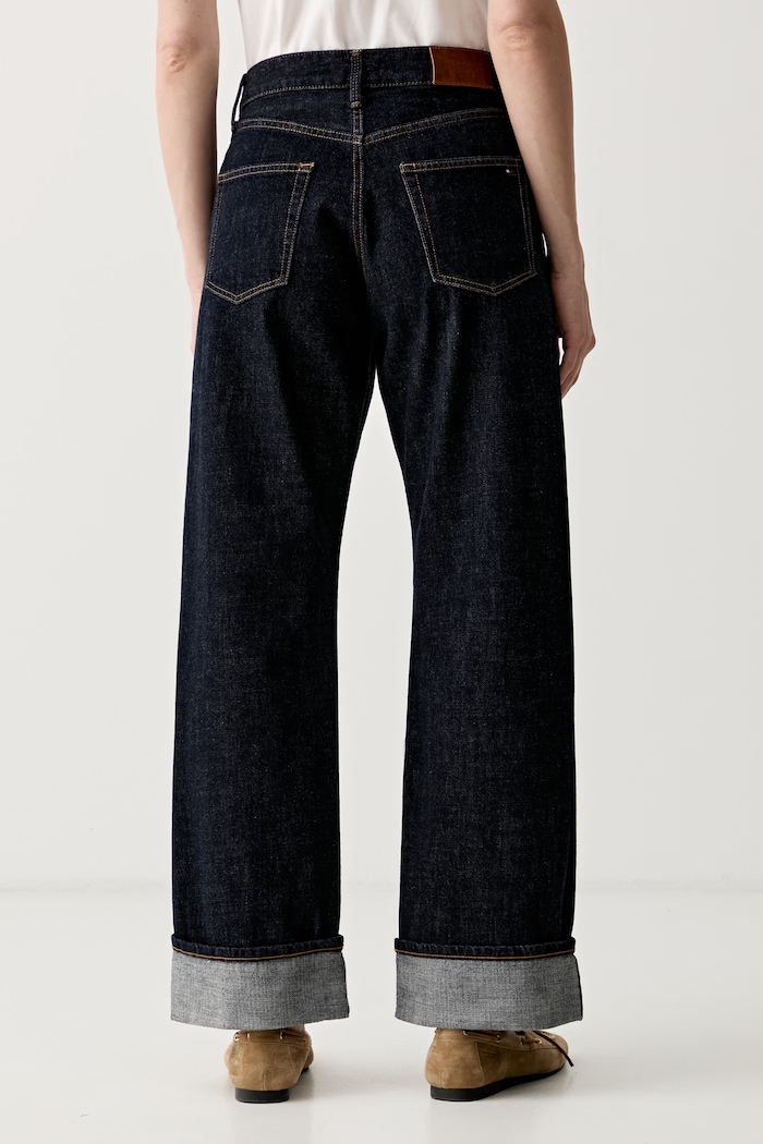 Odzież Tommy Hilfiger jeansy straight męskie WW0WW50781 granatowy