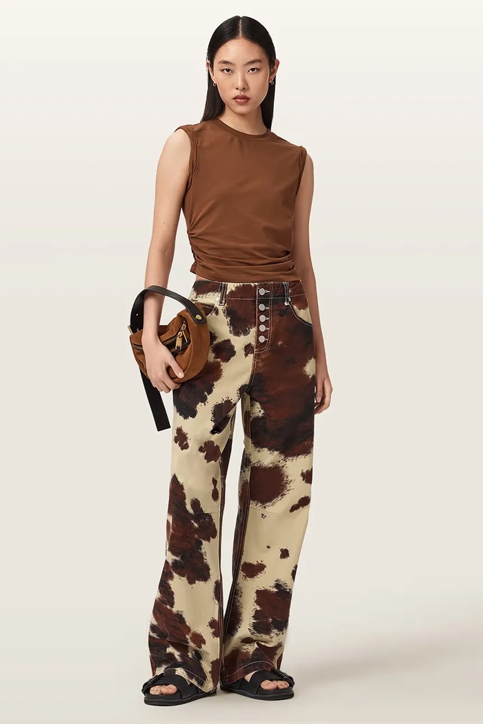 Oblečenie Rifle AllSaints TAY W042EE hnedá
