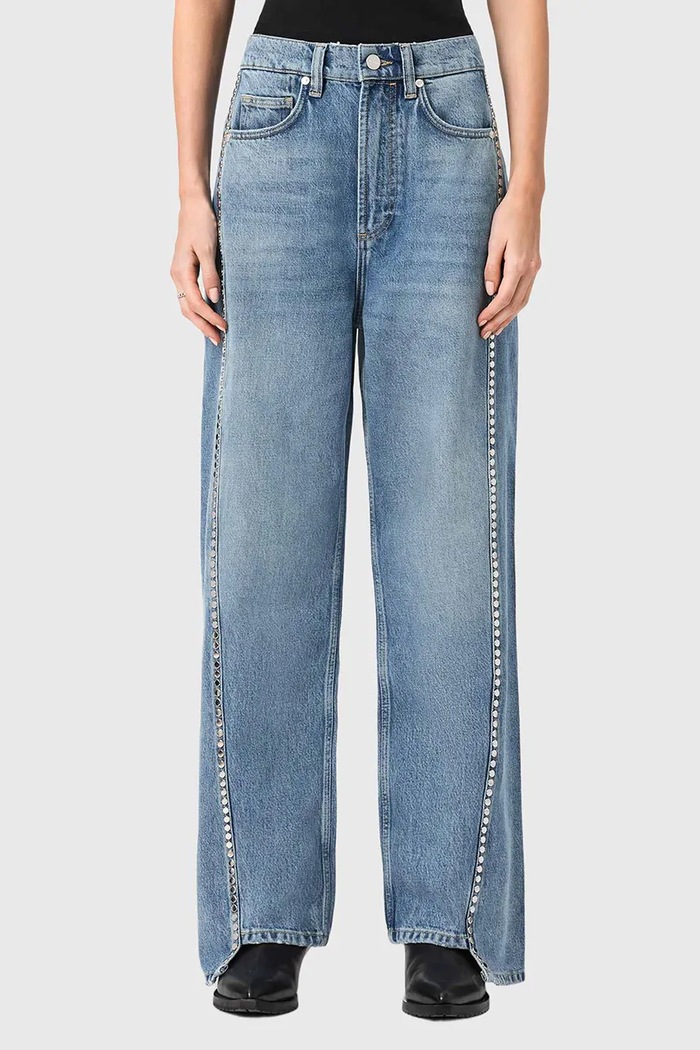 AllSaints rifle barrel dámske FRANKIE modrá W055EE