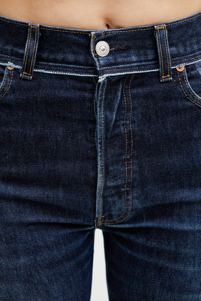 Vetements Iconic Cut-up jeans dritti da donna blu WE76DP343N3