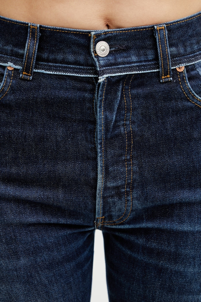Vetements Iconic Cut-up jeans dritti da donna blu WE76DP343N3