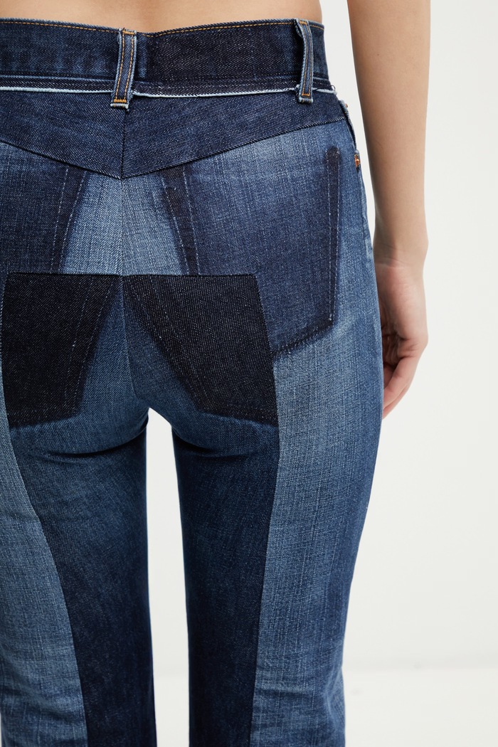 Vetements Iconic Cut-up jeans dritti da donna WE76DP343N3 blu