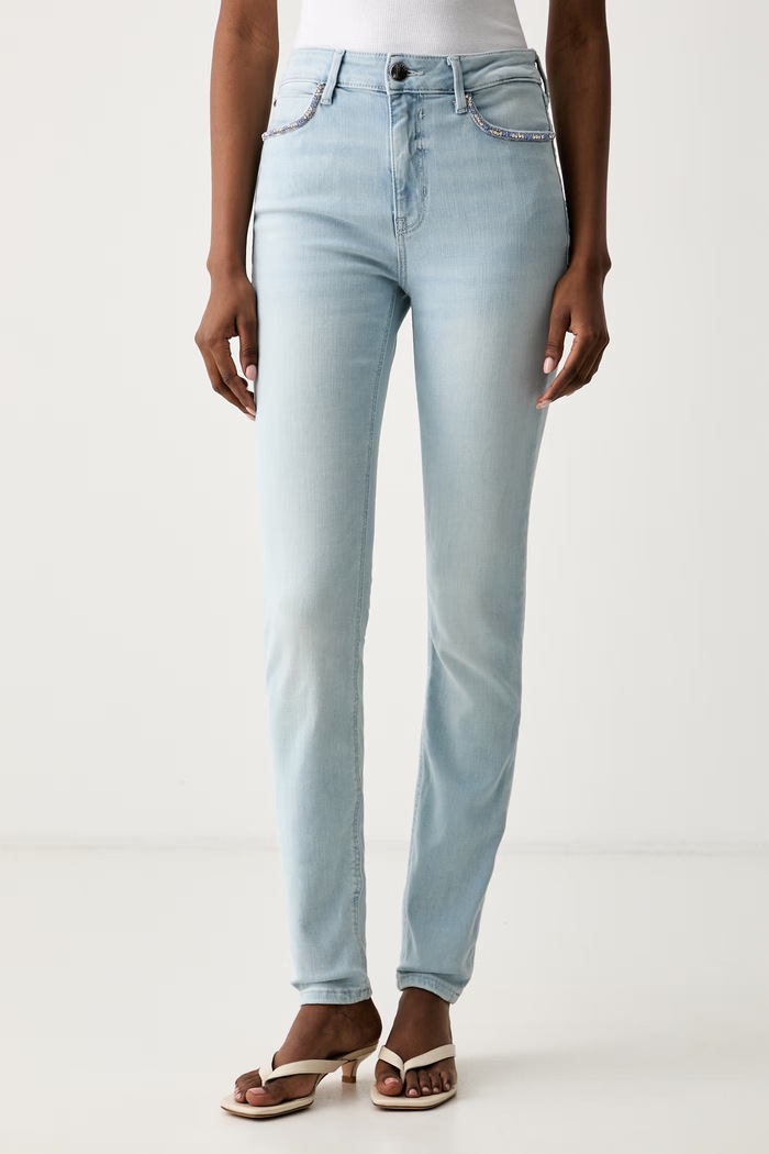 Guess skinny kavbojke ženske modra W6GA46.D0688