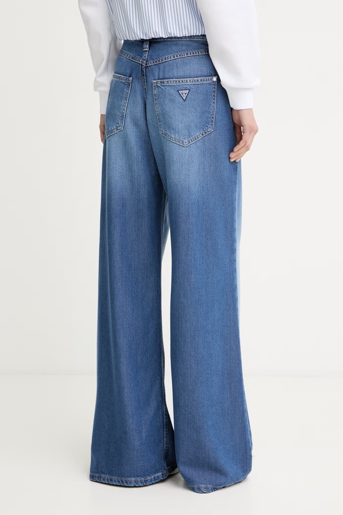 Oblečenie Guess rifle wide leg dámske W6GA82.D0685 modrá