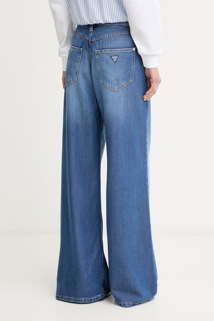 Oblečenie Guess rifle wide leg dámske W6GA82.D0685 modrá