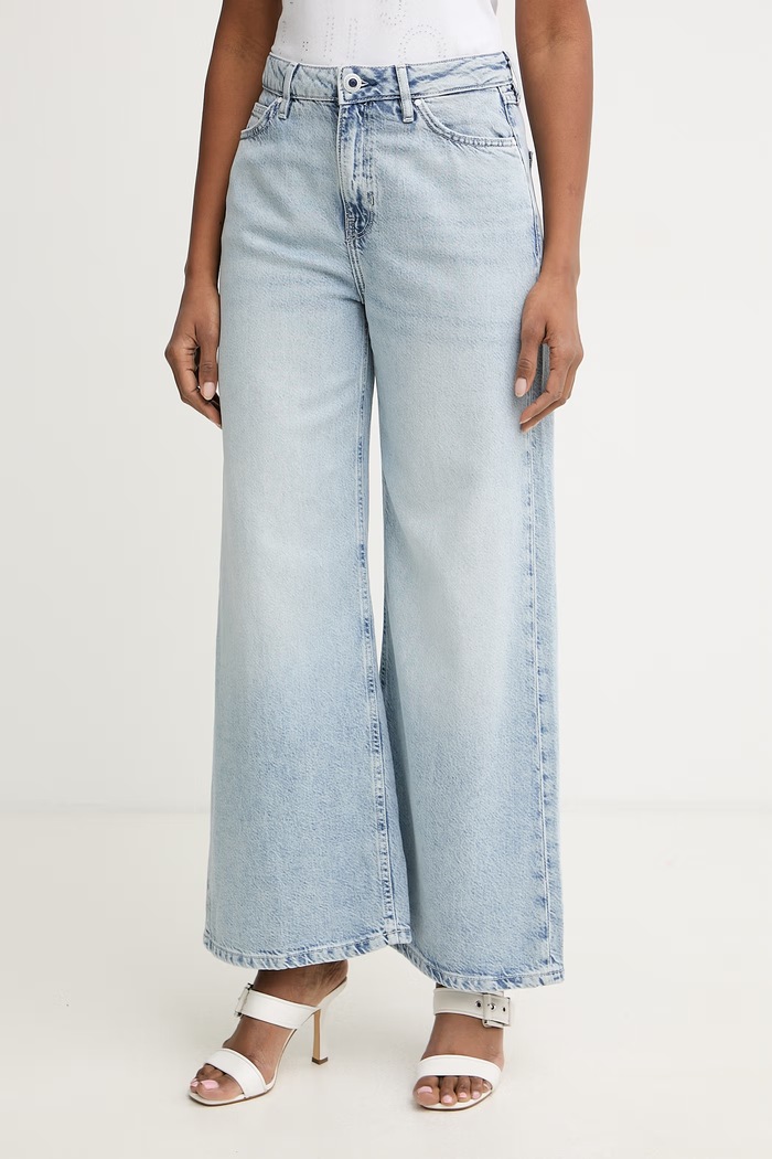 Guess wide leg džíny dámské modrá W6GA82.D0697