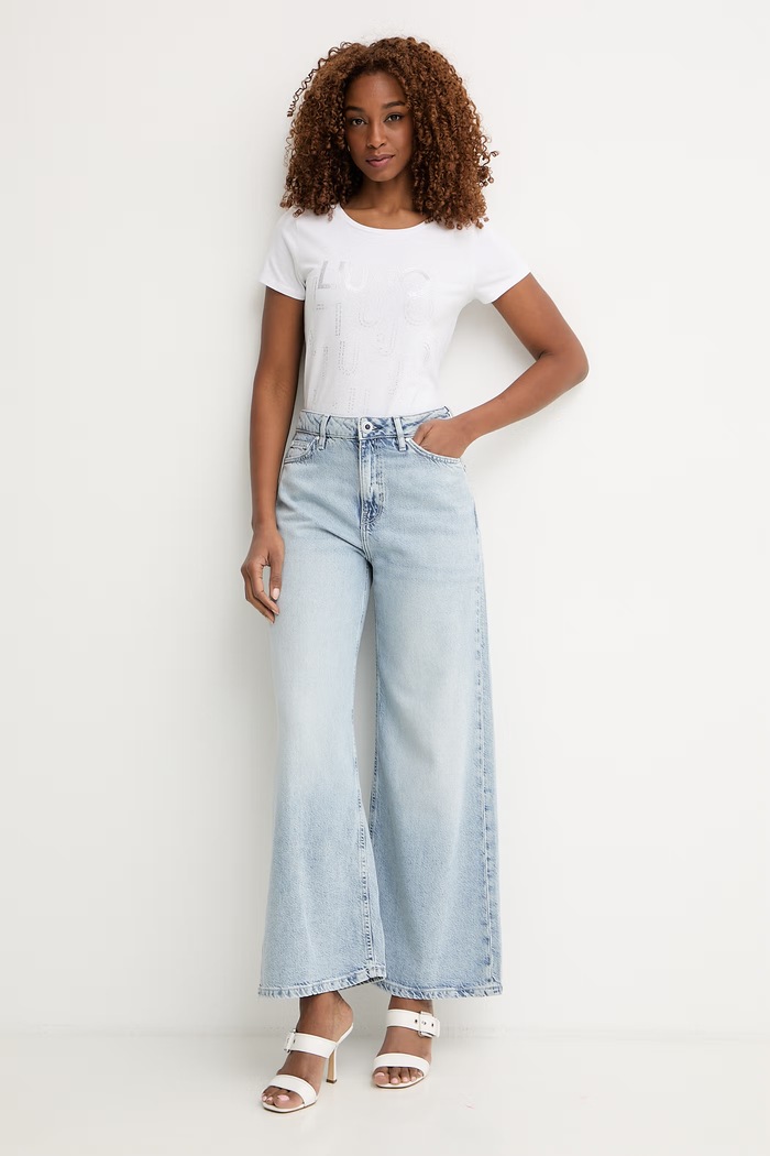 Guess wide leg džíny dámské W6GA82.D0697 modrá SS26