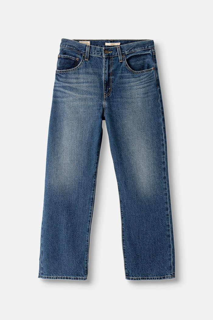 Levi's jeansy relaxed fit damskie EASY DAD granatowy 005DC