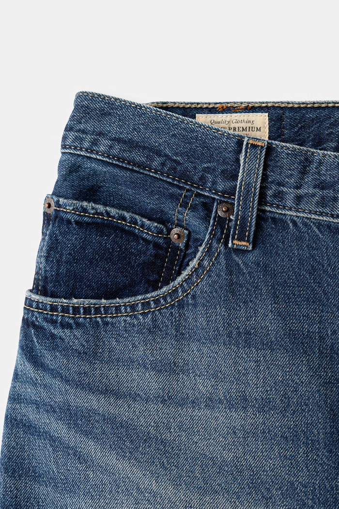 Odzież Levi's jeansy relaxed fit damskie EASY DAD 005DC granatowy