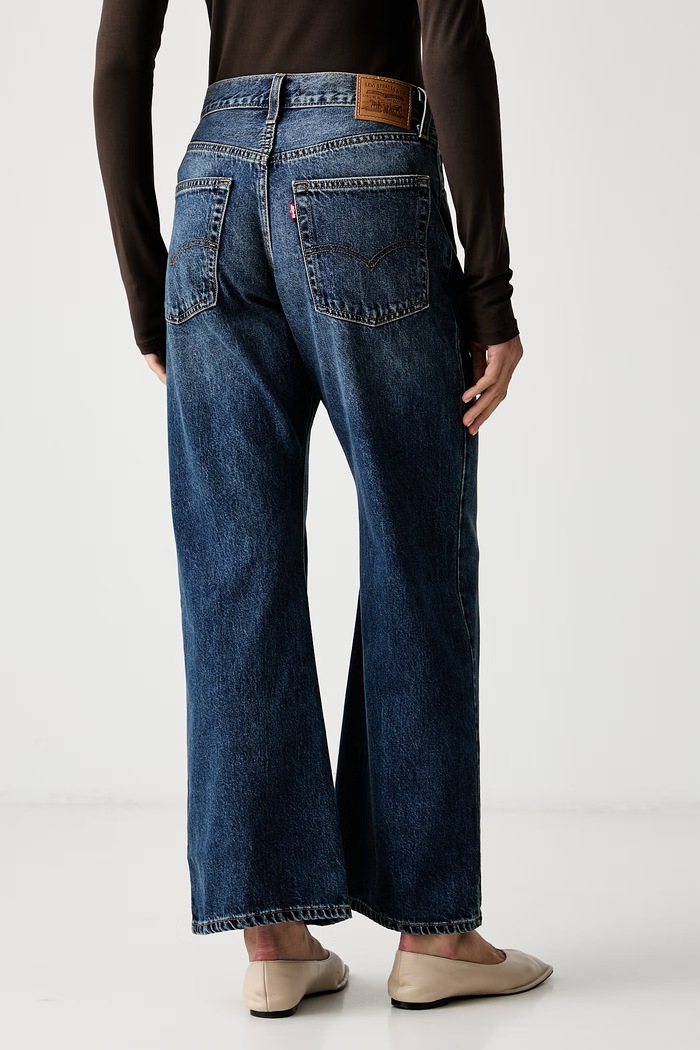 Дрехи Levi's дънки дамски BAGGY DAD LASSO 005DO син