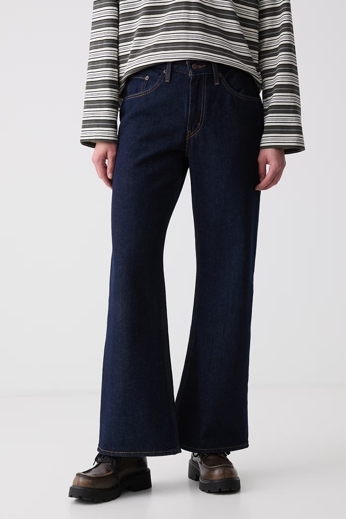 Levi's jeansy damskie BAGGY DAD LASSO granatowy 005DO