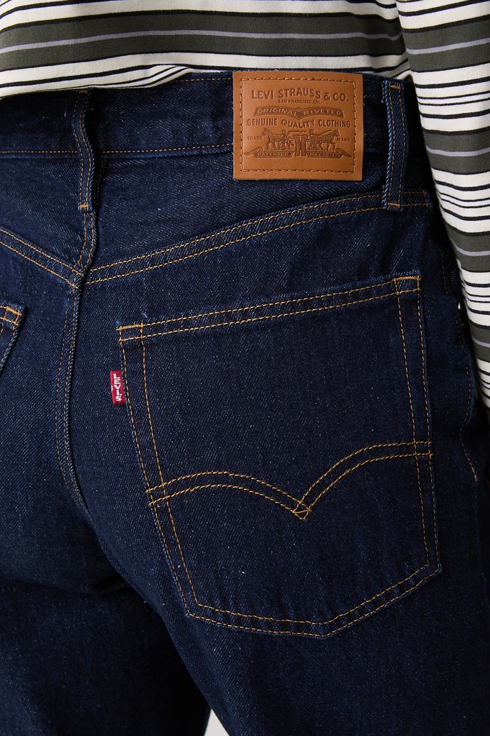 Levi's jeansy damskie BAGGY DAD LASSO granatowy 005DO