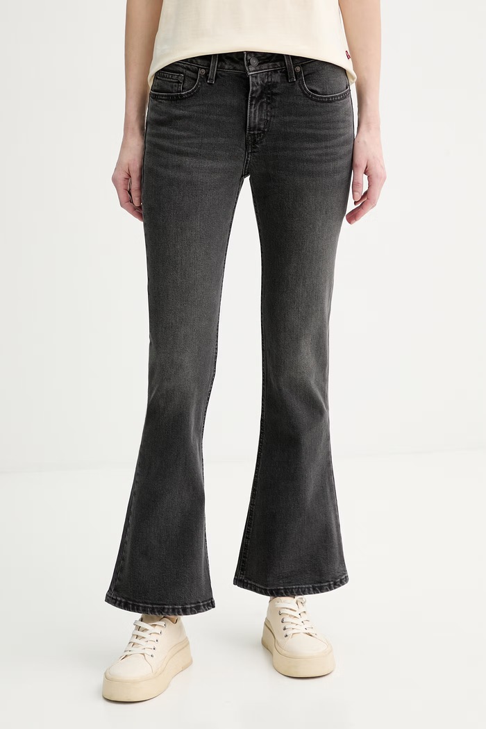 Rifle Levi's LOW SLIM BOOT čierna 006KC