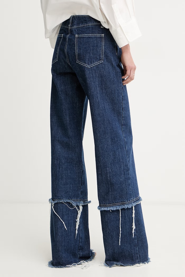 Îmbrăcăminte Max&Co. blugi wide leg pentru femei MCLRICETTA 2618181022200 bleumarin