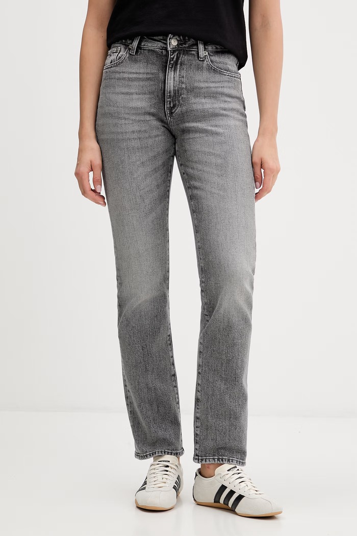 Tommy Jeans jeansy slim fit damskie szary DW0DW22653