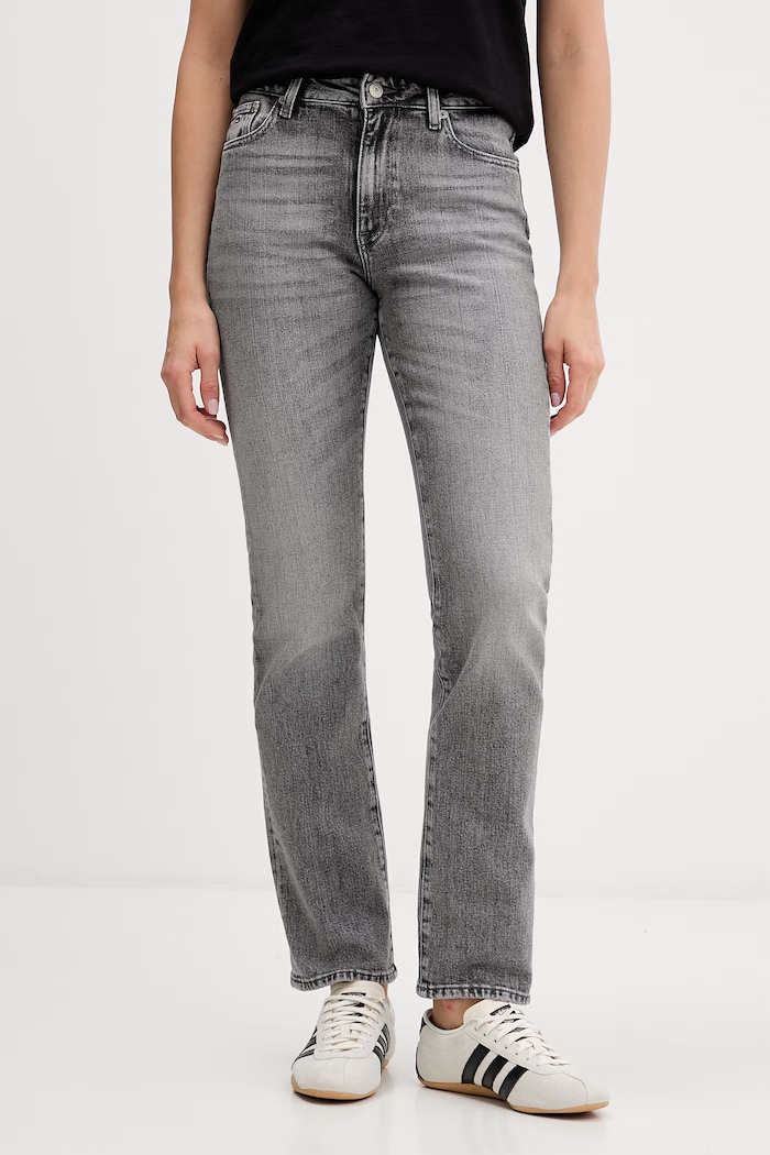 Tommy Jeans jeansy slim fit damskie szary DW0DW22653