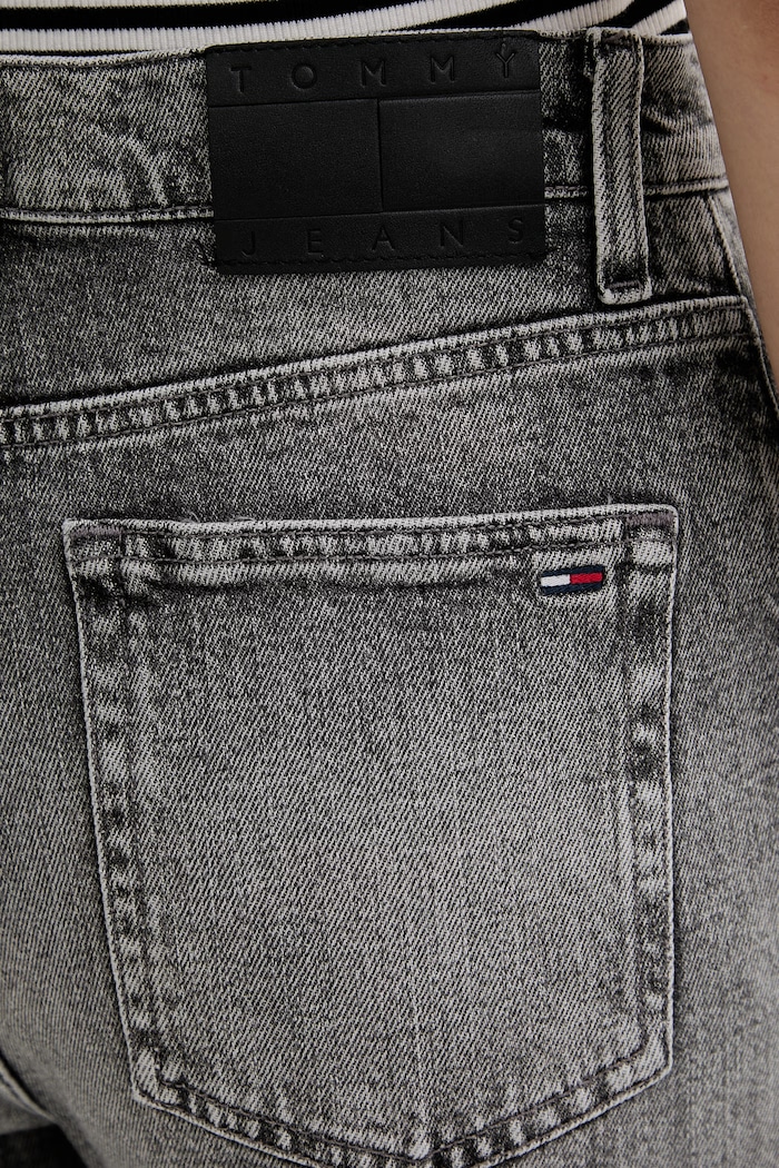 Tommy Jeans blugi mom fit pentru femei gri DW0DW22658