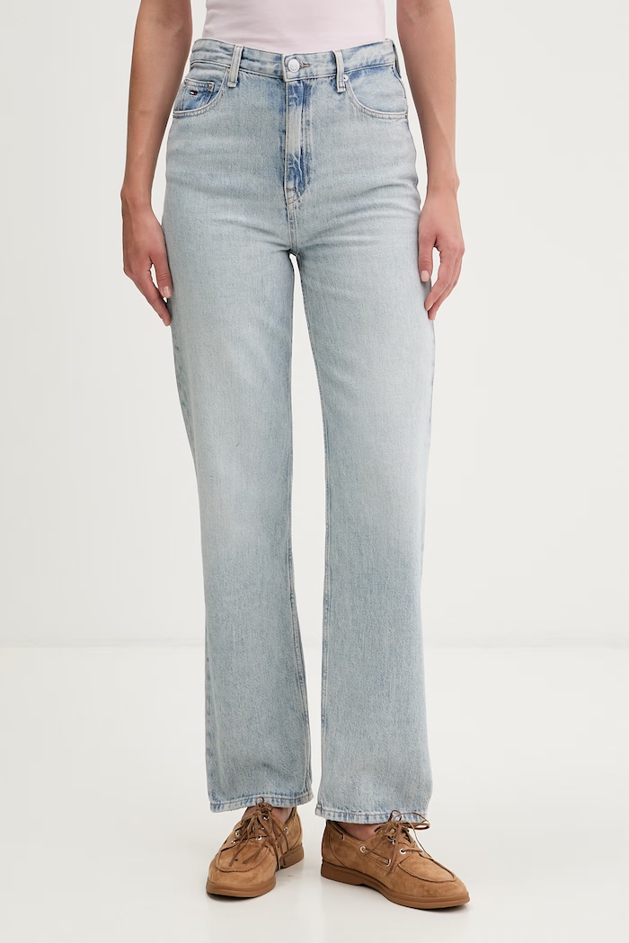 Tommy Jeans rifle rovné dámske modrá DW0DW22660