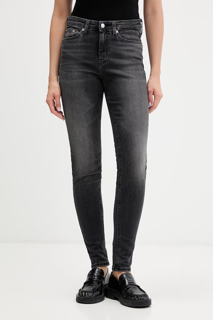 Tommy Jeans jeansy skinny damskie czarny DW0DW22661
