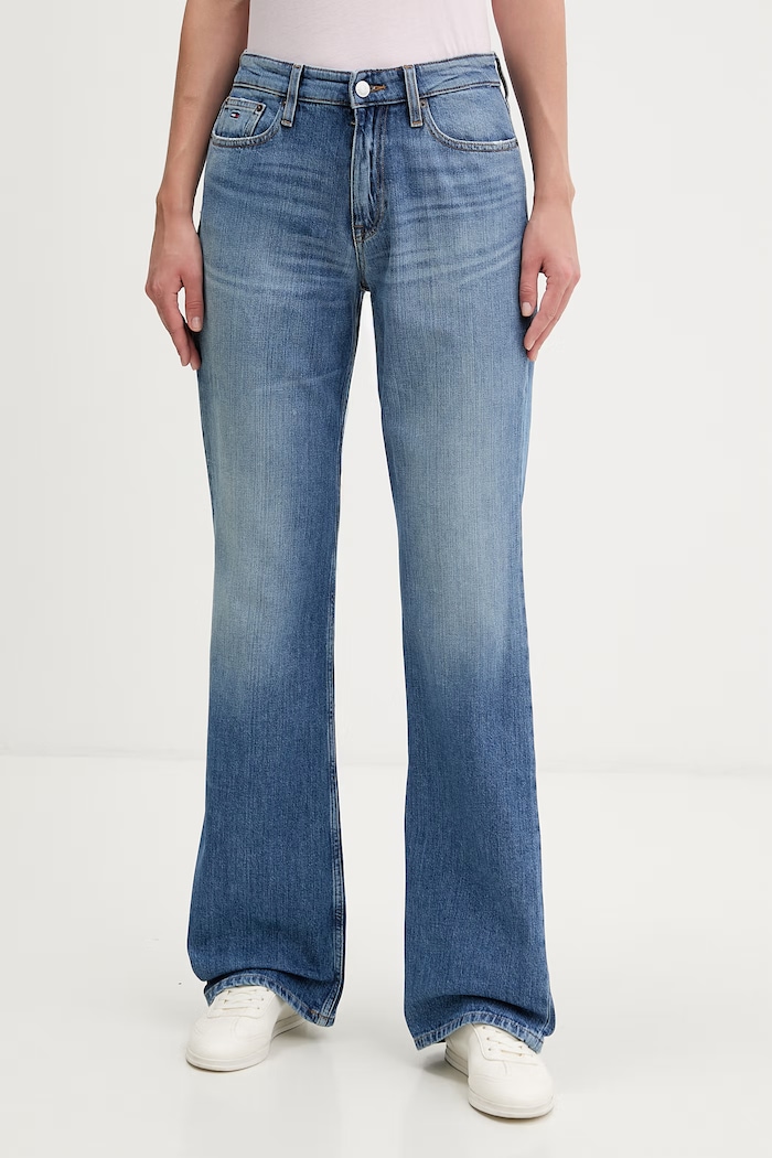 Tommy Jeans rifle bootcut dámske modrá DW0DW22677