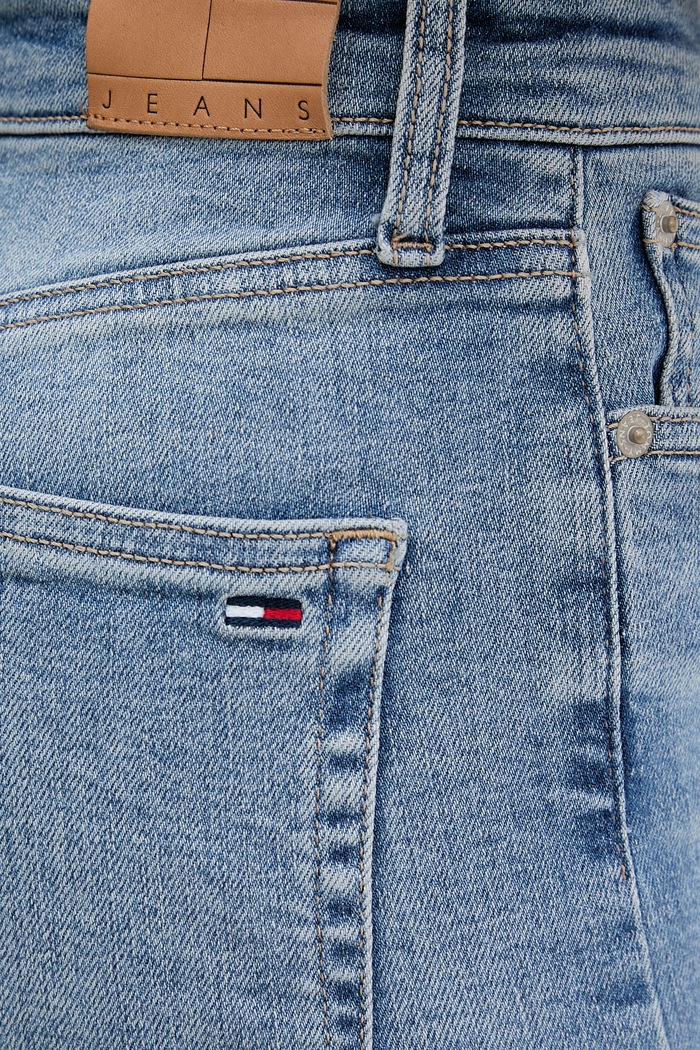 Tommy Jeans jeansy flare damskie niebieski DW0DW22683